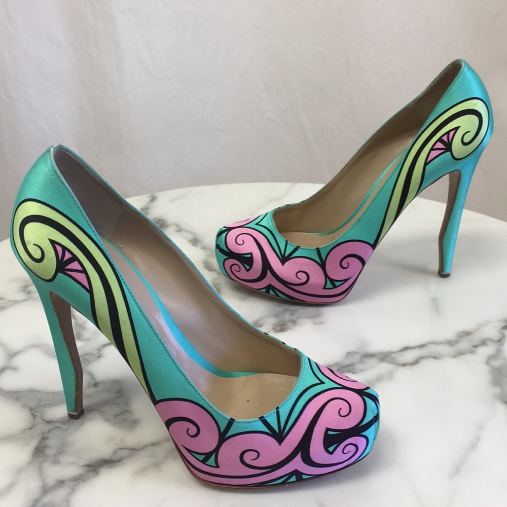 Nicholas Kirkwood Swirlprint Pump